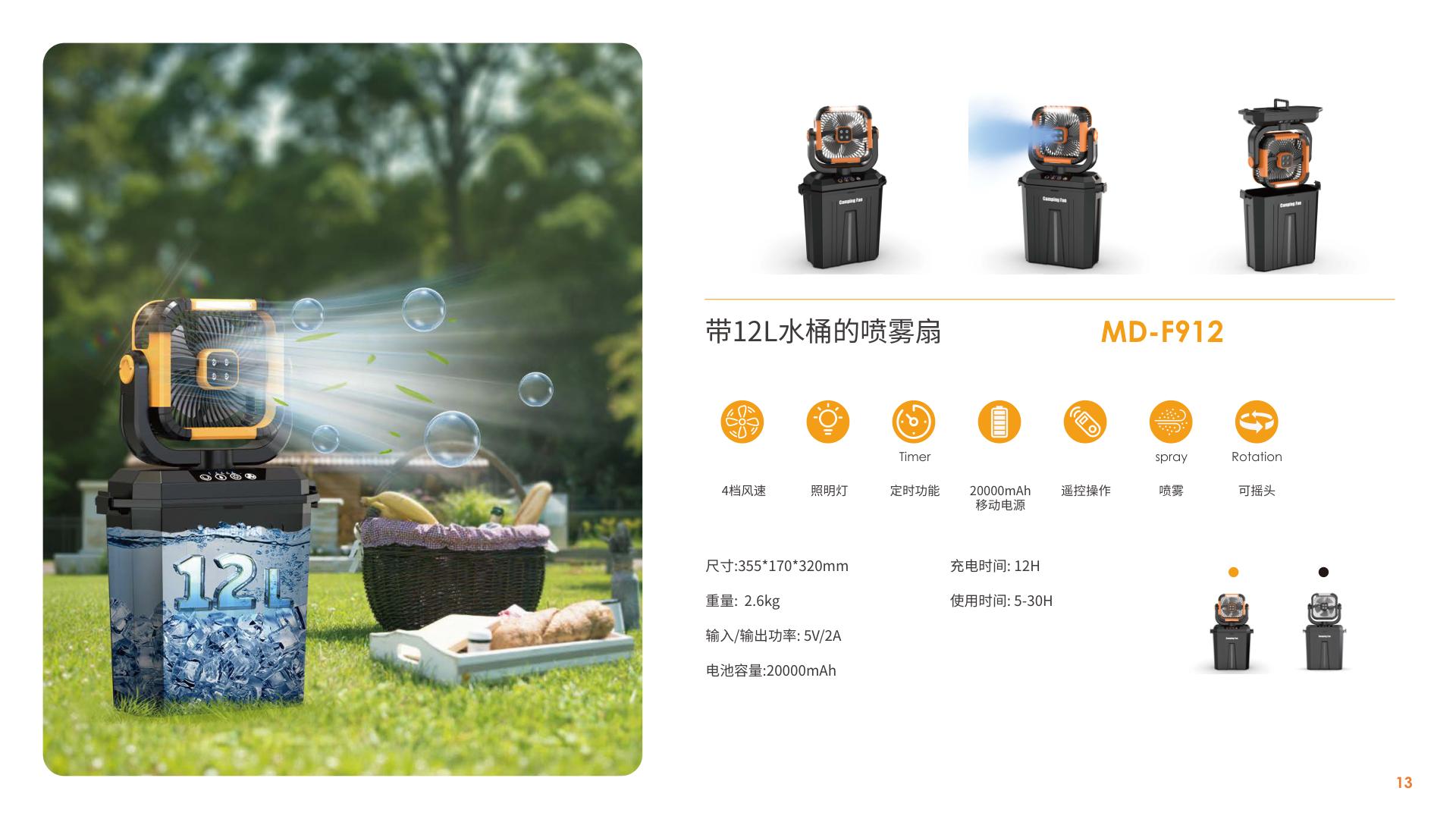 12L Misting Fan
